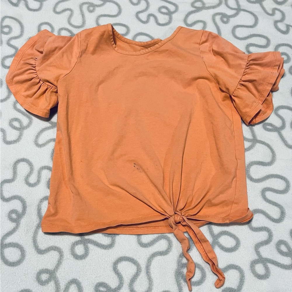 Peachy Orange Girls Top